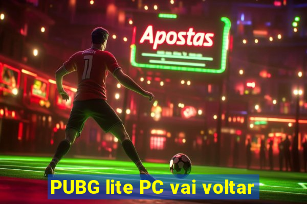 PUBG lite PC vai voltar